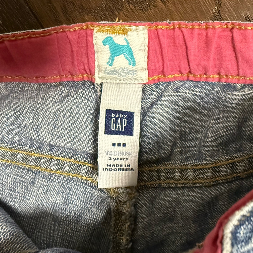 Vintage Gap Denim Toddler Girls Embroidered Horse Jeans 2 Years Farm Y2K Animals - Picture 7 of 12